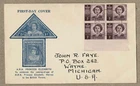 Australia 1947 BODIN Princess Elizabeth Block 4 FDC Cover  sent by Terry McCrae