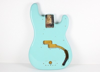 1970-1972 Fender Precision Bass BODY Seafoam Green/Blue ~PRO Re-Fin~ Early-CBS