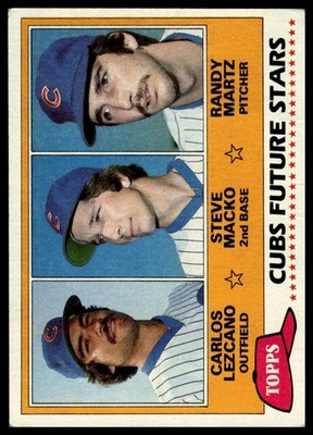 1981 Topps #381 Cubs Future Stars Lezcano  Macko  Martz RC