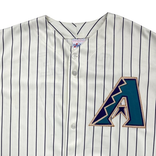 VTG 00s MLB ARIZONA DIAMONDBACKS MARK GRACE MAJESTIC PINSTRIPE JERSEY SIZE XL - Picture 4 of 11