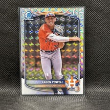 Caden Powell 2025 Bowman Chrome Baseball Geometric Refractor /499 Astros