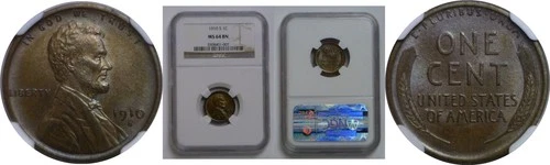 1910-S Lincoln Cent   NGC MS-64 BN