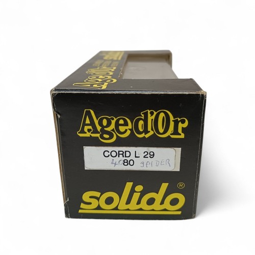 Solido Cord L29 1/43 Scale Age d'Or Spider Prestigious Metal Model Original Box - Picture 21 of 24