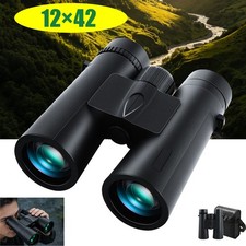 High Powered 12x42 Binoculars for Adults with Upgraded Tripod Phone Adapter