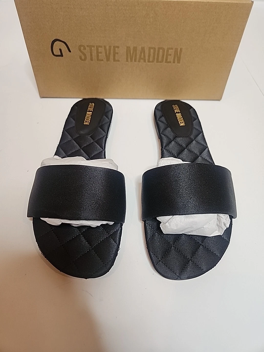 Steve Madden Mojito Black Sandals Size 7.5 New In Box