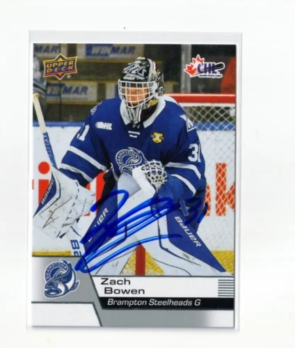 ZACK BOWEN autographed SIGNED '25/26 Upper Deck CHL card BRAMPTON STEELHEADS