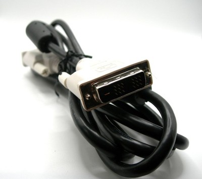 5.5 foot male cable with DVI-D male connectors - Black y cable