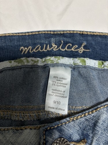 Maurices Premium Straight Leg Embellish Pockets Women's Jeans Size 9/10 Cropped - Picture 6 of 6