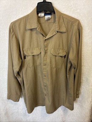 Men's Workrite DuPont Protera FR  Shirt -40-S XLarge-S Brown  LS Button Down EUC