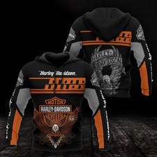 Personalized Harley Racing Davidson 3D Hoodie , Unisex Adults S-5XL