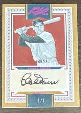 Bobby DOERR🔥2016 Panini Prime Cuts Baseball Holo Purple AUTO #195 1/3 Red Sox