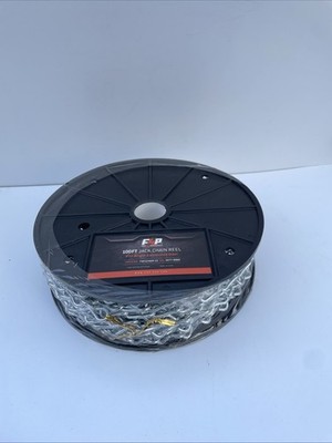 F4P #12 Bright Galvanized Steel 100ft Jack Chain Reel