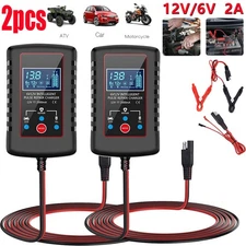 2Pack 6V/12V Automatic Battery Charger Maintainer Motorcycle for Tender US