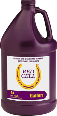 Horse Health Red Cell, Liquid Vitamin-Iron-Mineral Supplement for Horses, Helps 