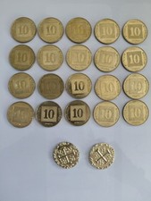 Lot of 20 Israelit Coins 10 Argorot Coin Sets Collection plus 2 unknow coins