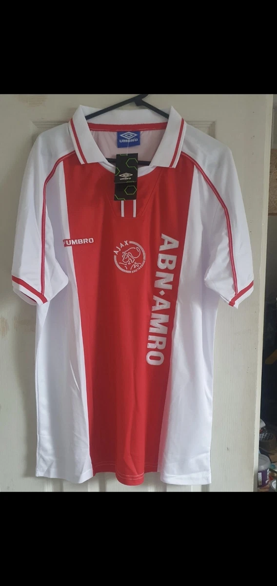 Maillot De Football Ajax 1996-1997 Vintage - Umbro - Taille L - Extérieur Rouge Et Blanc - Occasion