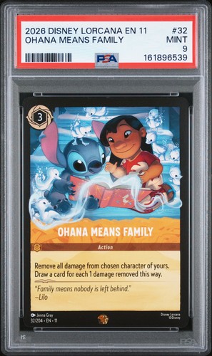 Ohana Means Family graded PSA 9 for sale on eBay