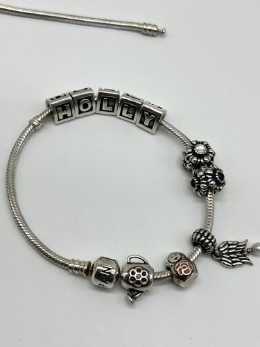 Pandora Lot 4 Bracelet & 19 Charm Lot ALE S925 925 Sterling Silver Bags Cloth - Picture 8 of 14