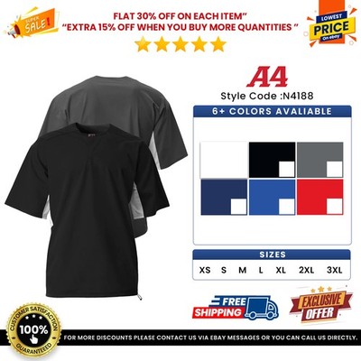 A4 N4188 Men's Short Sleeve Pro DNA Batting Jacket