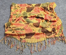 Women's Fashion Intimate Scarf Orange Brown Peach Rectangle Fringe Wrap 24"x"62 