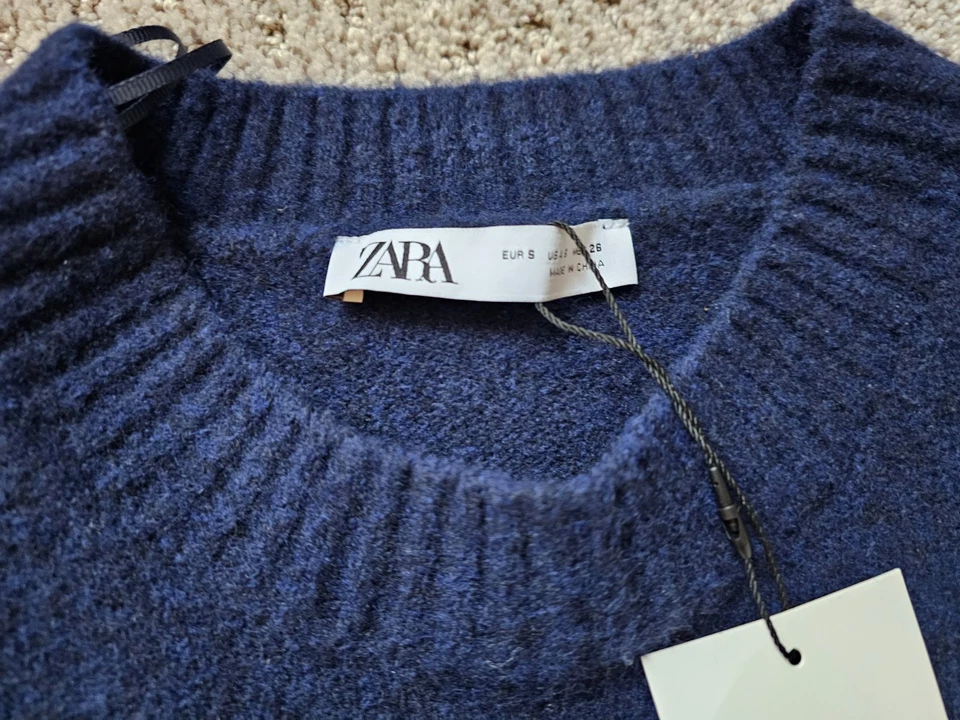 Nuevo ZARA Suéter Punto Suave Talla Pequeña Mujer Foto 2 de 4