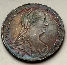 Haus Habsburg 1 Taler 1780 SF Günzburg Maria Theresia 1740-1780 . Dav.1151 VZ/ST