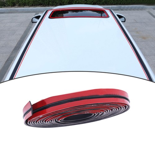 1pc Black Car Windshield Roof Rubber Seal Strips Noise Insulation Sticker 2M - Foto 12 di 17