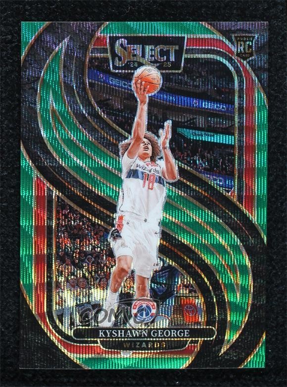 2024 Panini Select Premier Level Green Wave Prizm 41/50 Kyshawn George #177 ig1