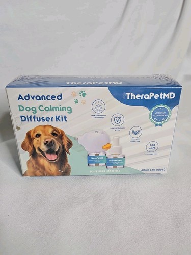 TheraPet MD Advanced Dog Calming Diffuser Kit 30 Days 2 Refills NEW SEALED