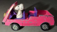 Vintage 1958 Snoopy Aviva Pink Honda Die Cast Toy Car Japan