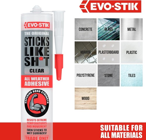 EVO-STIK Sticks Like Sh*t Adhesive, All Weather, Extreme Temperature & Movement - Picture 5 of 6