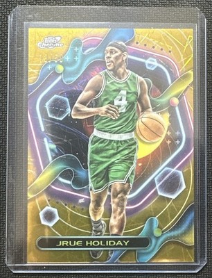 2023 Topps Cosmic Chrome Jrue Holiday #9 Gold Interstellar Refractor /50