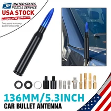 MODIGT 5.3inch Blue Black Bullet Antenna 50 Cal w/Screws For Jeep Wrangler JK JL