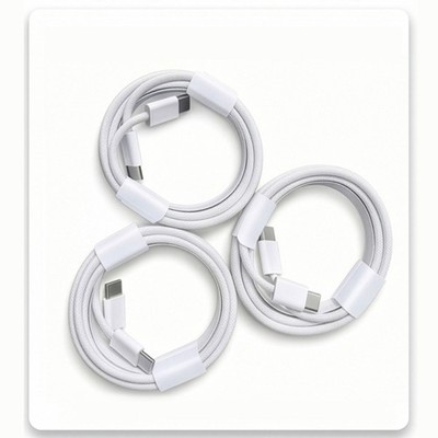 3-Pack 60W USB-C to USB-C Cable 6.6ft Fast Charger For Apple iPhone15/16/17/iPad