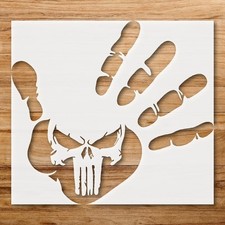 Punisher Skull Custom Painting Stencil for DIY Projects - StencilAir