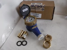 PULSAFEEDER MTR300-G, 0.75-50 gpm 1” NPT Inline Mechanical Flowmeter