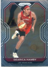 2021 Panini Prizm WNBA DEARICA HAMBY #43 BASE CARD ACES