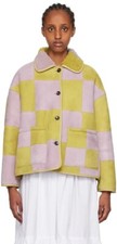 Cawley Studio New Avis Suede Jacket Shearling Sheepskin Reversible Lilac Lime S