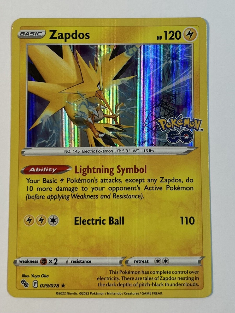 Pokémon TCG Zapdos Pokemon GO 029/078 Holo Holo Rare | eBay Pokémon TCG Zapdos Pokemon GO 029/078 Holo Holo Rare | eBay