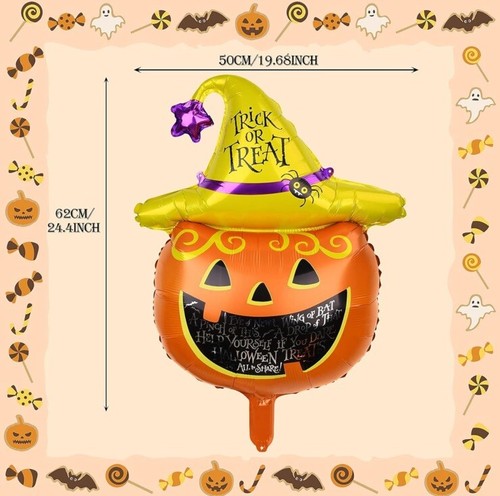Bloranda Pumpkin Halloween Party Decorations Supplies Foil Balloons Toy Kit - Picture 7 of 7