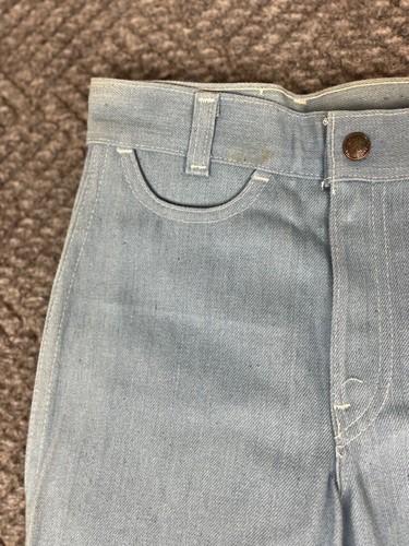 Vintage Levi's For Girls Youth Denim Jeans 23x31 Light Flare Embroidered NOS - Picture 5 of 19