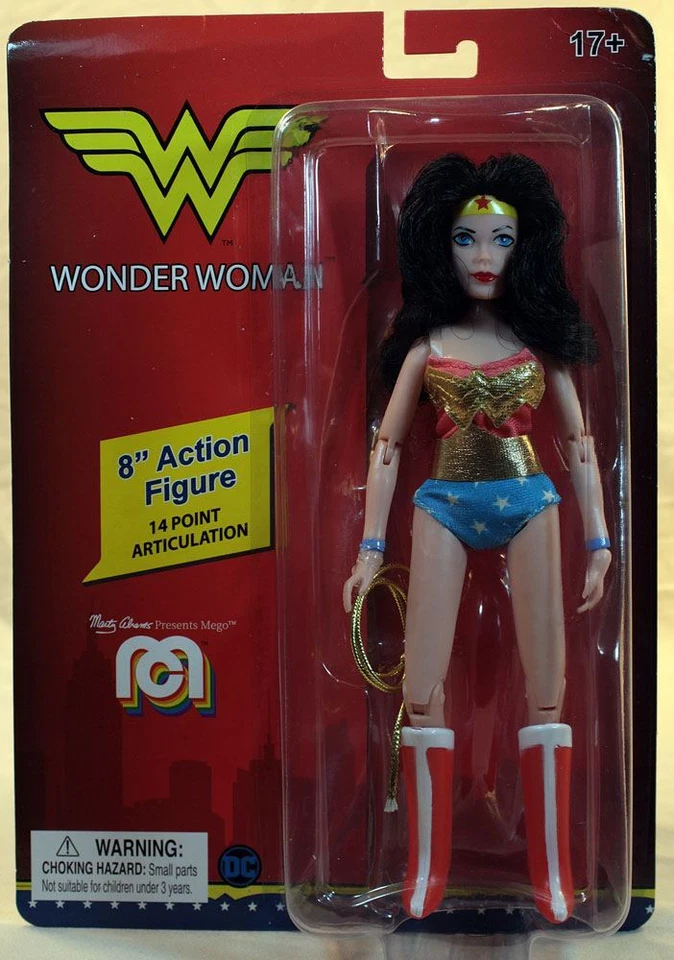 Figurine Wonder Woman DC Mego Heroes 8" Nouvelle Scellée
