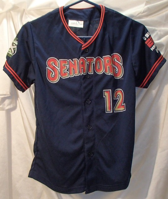 Harrisburg Senators Button Front Blue Minor League Baseball Jersey