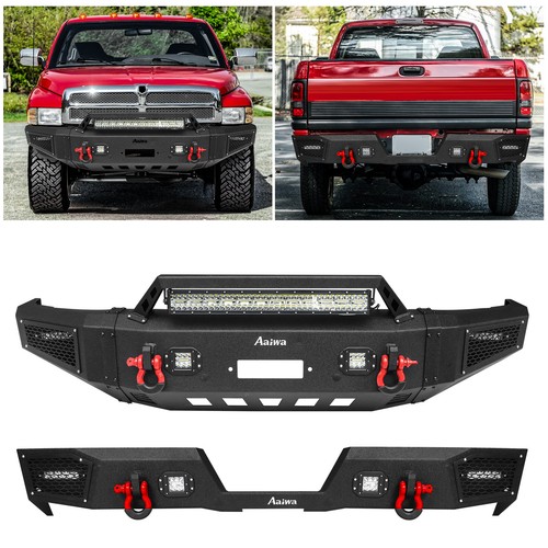 For 1994-2001 Dodge Ram 1500&1994-2002 Ram 2500/3500 Front Rear Bumper w /Lights - Picture 25 of 27