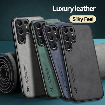 For Samsung S24 FE S24 Ultra S23 S22 S21 Shockproof Leather Silicone Case Cover