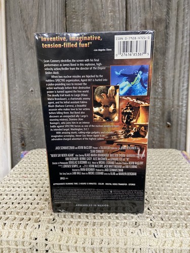 Never Say Never Again VHS-NEW-Sean Connery Kim Basinger James Bond 007 - Picture 2 of 6
