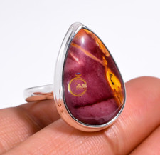 Mookaite Gemstone Ring 925 Sterling Silver Statement Boho Rings Gift for Her