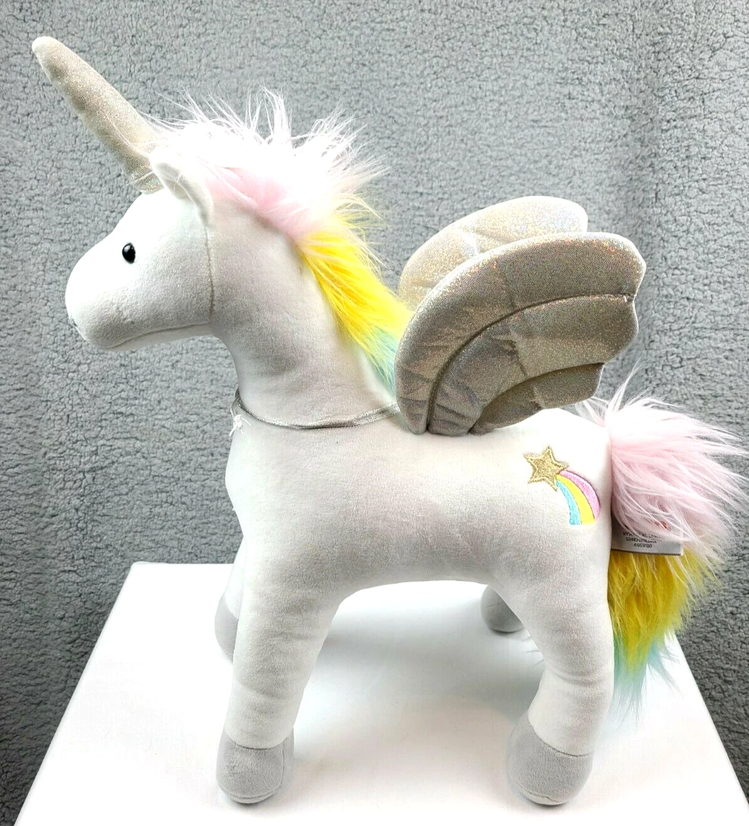 Large white horse unicorn plush • Magic Plush