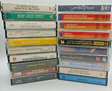 Lot Of 20 Vintage Cassette Tapes Classical, Instrumental, Easy Various Artist