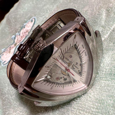 Hamilton Ventura H245150 AUTOMATIC Silver Dial Men's Watch Tested From Japan